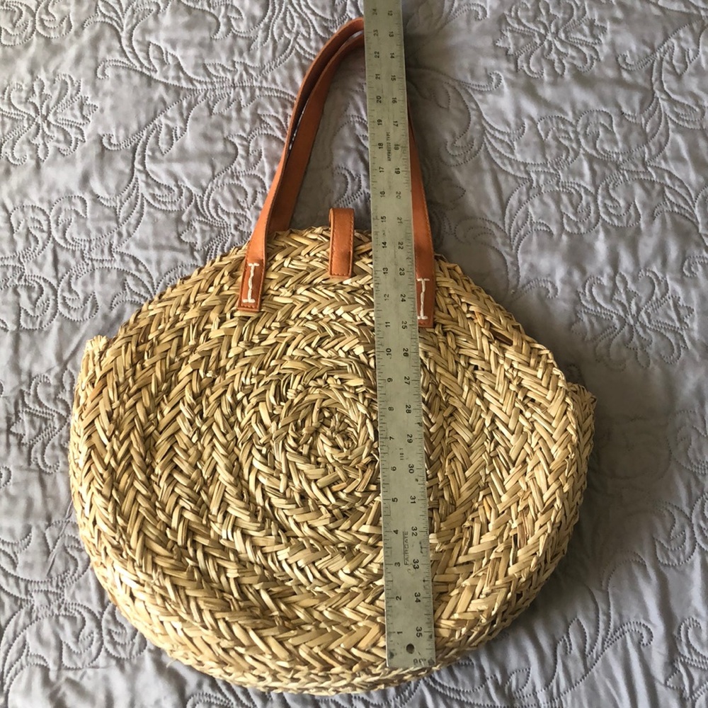 Universal Thread Straw Natural Purse Handbag - image 8